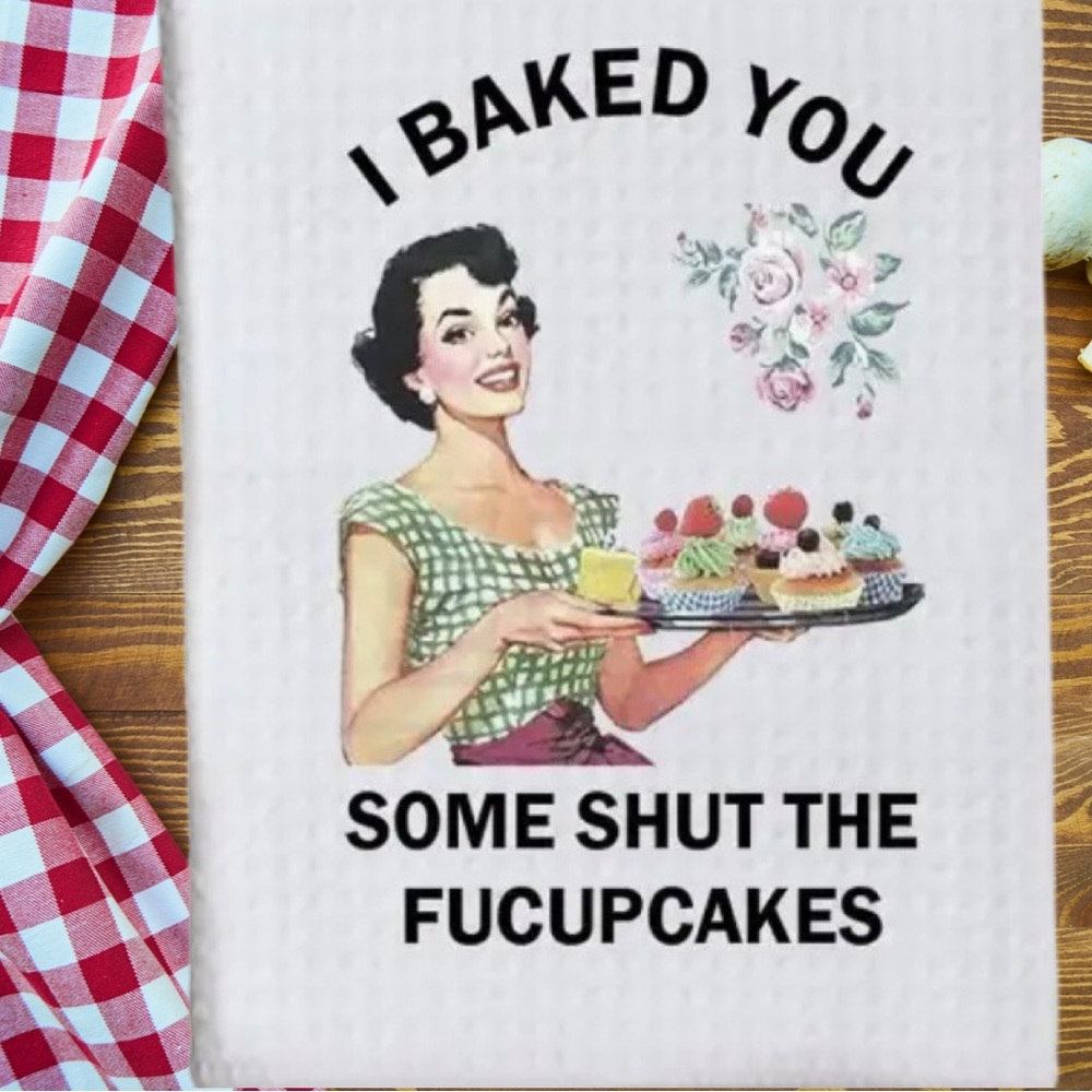 Sassy Hand Towel Shut The Fucupcskes Sarcastic Kitchen Tea Decor Humor Gift
